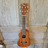 Ohana Concert CK-10 Starter Pack Laminate Mahogany Ukulele, Bag, Tuner, Strap, Button v179