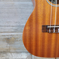 Ohana Concert CK-10 Blem Starter Pack Laminate Mahogany Ukulele, Bag, Tuner, Strap, Button v180