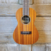 Ohana Concert CK-10 Starter Pack Laminate Mahogany Ukulele, Bag, Tuner, Strap, Button v181