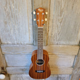 Ohana Concert CK-10 Starter Pack Laminate Mahogany Ukulele, Bag, Tuner, Strap, Button v186