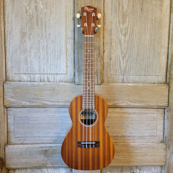 Ohana Concert CK-10 Starter Pack Laminate Mahogany Ukulele, Bag, Tuner, Strap, Button v188