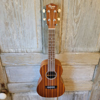 Ohana Concert CK-10 Starter Pack Laminate Mahogany Ukulele, Bag, Tuner, Strap, Button v188