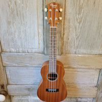 Ohana Concert CK-10 Blem Starter Pack Laminate Mahogany Ukulele, Bag, Tuner, Strap, Button v190