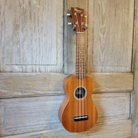 Ohana Soprano Starter Pack SK-10 Laminate Mahogany Ukulele Bag, Tuner, Strap, Button v193
