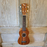 Ohana Soprano Starter Pack SK-10 Laminate Mahogany Ukulele Bag, Tuner, Strap, Button v194