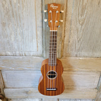 Ohana Soprano Starter Pack SK-10 Laminate Mahogany Ukulele Bag, Tuner, Strap, Button v195