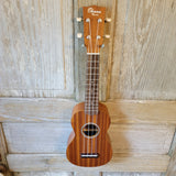 Ohana Soprano Starter Pack SK-10 Laminate Mahogany Ukulele Bag, Tuner, Strap, Button v195