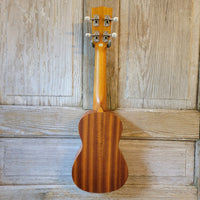 Ohana Soprano Starter Pack SK-10 Laminate Mahogany Ukulele Bag, Tuner, Strap, Button v195