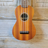 Ohana Soprano Starter Pack SK-10 Laminate Mahogany Ukulele Bag, Tuner, Strap, Button v196