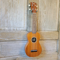 Ohana Soprano Starter Pack SK-10 Laminate Mahogany Ukulele Bag, Tuner, Strap, Button v198