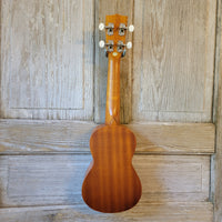 Ohana Soprano Starter Pack SK-10 Laminate Mahogany Ukulele Bag, Tuner, Strap, Button v198
