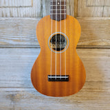 Ohana Soprano Starter Pack SK-10 Laminate Mahogany Ukulele Bag, Tuner, Strap, Button v199