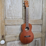 Ohana Tenor Starter Pack TK-10 Laminate Mahogany Ukulele Bag, Tuner, Strap, Button h095