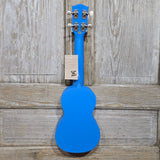 Ohana Soprano Starter Pack SK-10BL Bright Blue Ukulele Bag, Tuner, Button, Strap, Chart