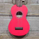 Ohana Soprano Starter Pack SK-10RD Hot Pink (Red-ish) Ukulele Bag, Tuner, Button, Strap, Chart