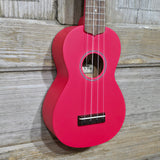 Ohana Soprano Starter Pack SK-10RD Hot Pink (Red-ish) Ukulele Bag, Tuner, Button, Strap, Chart
