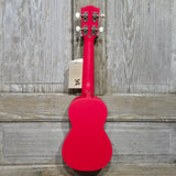 Ohana Soprano Starter Pack SK-10RD Hot Pink (Red-ish) Ukulele Bag, Tuner, Button, Strap, Chart