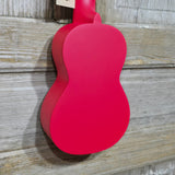 Ohana Soprano Starter Pack SK-10RD Hot Pink (Red-ish) Ukulele Bag, Tuner, Button, Strap, Chart