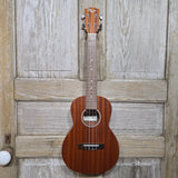 Ohana Tenor Starter Pack TK-10 Low G Laminate Mahogany Ukulele Bag, Tuner, Strap, Button p597