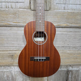 Ohana Tenor Starter Pack TK-10 Low G Laminate Mahogany Ukulele Bag, Tuner, Strap, Button p597
