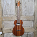 Ohana Tenor Starter Pack TK-10 Laminate Mahogany Ukulele Bag, Tuner, FLORAL Strap, Button u662