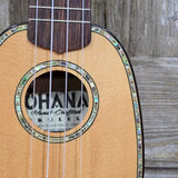 Ohana Pineapple Sopranissimo TTPK-70G All Solid Spruce / Mahogany Teenie Tiny Ukulele v291
