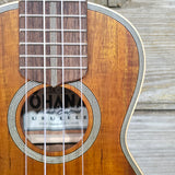 Ohana Soprano SK-390 All Solid Koa Vintage Martin 3M-Style Ukulele with Hard Case v302