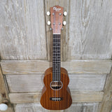 Ohana Concert CK-10 Starter Pack Laminate Mahogany Ukulele, Bag, Tuner, Strap, Button v313