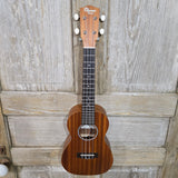 Ohana Concert CK-10 Starter Pack Laminate Mahogany Ukulele, Bag, Tuner, Strap, Button v321