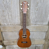 Ohana Concert CK-10 Blem  Starter Pack Laminate Mahogany Ukulele, Bag, Tuner, Strap, Button v322
