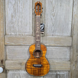 Ohana Tenor TK-575G All Solid Premium Koa Wooden Inlay Comfort Beveled Edge Gloss Ukulele v334