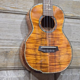 Ohana Tenor TK-575G All Solid Premium Koa Wooden Inlay Comfort Beveled Edge Gloss Ukulele v334