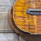 Ohana Tenor TK-575G All Solid Premium Koa Wooden Inlay Comfort Beveled Edge Gloss Ukulele v334