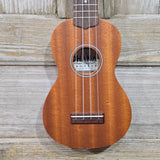 Ohana Soprano Starter Pack SK-10 Laminate Mahogany Ukulele Bag, Tuner, Strap, Button v341