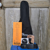 Ohana Soprano Starter Pack SK-10 Laminate Mahogany Ukulele Bag, Tuner, Strap, Button v342