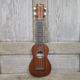 Ohana Soprano Starter Pack SK-10 Laminate Mahogany Ukulele Bag, Tuner, Strap, Button v342
