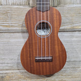 Ohana Soprano Starter Pack SK-10 Laminate Mahogany Ukulele Bag, Tuner, Strap, Button v342