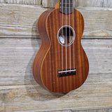 Ohana Soprano Starter Pack SK-10 Laminate Mahogany Ukulele Bag, Tuner, Strap, Button v342