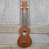 Ohana Soprano Starter Pack SK-10 Laminate Mahogany Ukulele Bag, Tuner, Strap, Button v343