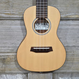 Ohana Concert Slimline CKS-22E Solid Spruce Top / Laminate Mahogany Passive Pickup Ukulele v354