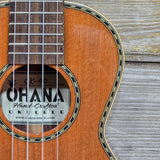 Ohana Concert CK-40 All Solid Redwood / Rosewood Limited Edition Setup Ukulele v357