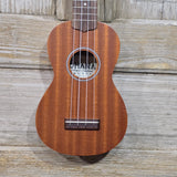 Ohana Soprano Starter Pack SK-10 Laminate Mahogany Ukulele Bag, Tuner, Strap, Button v389