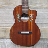 Ohana Tenor TK-60CG Blem All Solid Mahogany Cutaway Worth Brown Gloss Ukulele v394