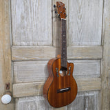 Ohana Tenor TK-60CG All Solid Mahogany Cutaway Worth Brown Gloss Ukulele v395