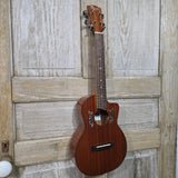 Ohana Tenor TK-60CG All Solid Mahogany Cutaway Worth Brown Gloss Ukulele v396