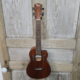 Ohana Tenor TK-60CG All Solid Mahogany Cutaway Worth Brown Gloss Ukulele v397