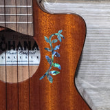 Ohana Tenor TK-60CG All Solid Mahogany Cutaway Worth Brown Gloss Ukulele v397