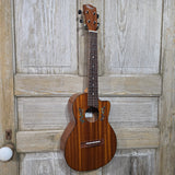 Ohana Tenor TK-60CG All Solid Mahogany Cutaway Worth Brown Gloss Ukulele v398