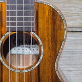 Ohana Concert CK-370G All Solid Koa Birds Abalone Inlay Ukulele v404