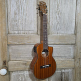 Ohana Tenor TK-35GCE All Solid Mahogany Gloss Cutaway A/E Ukulele v410